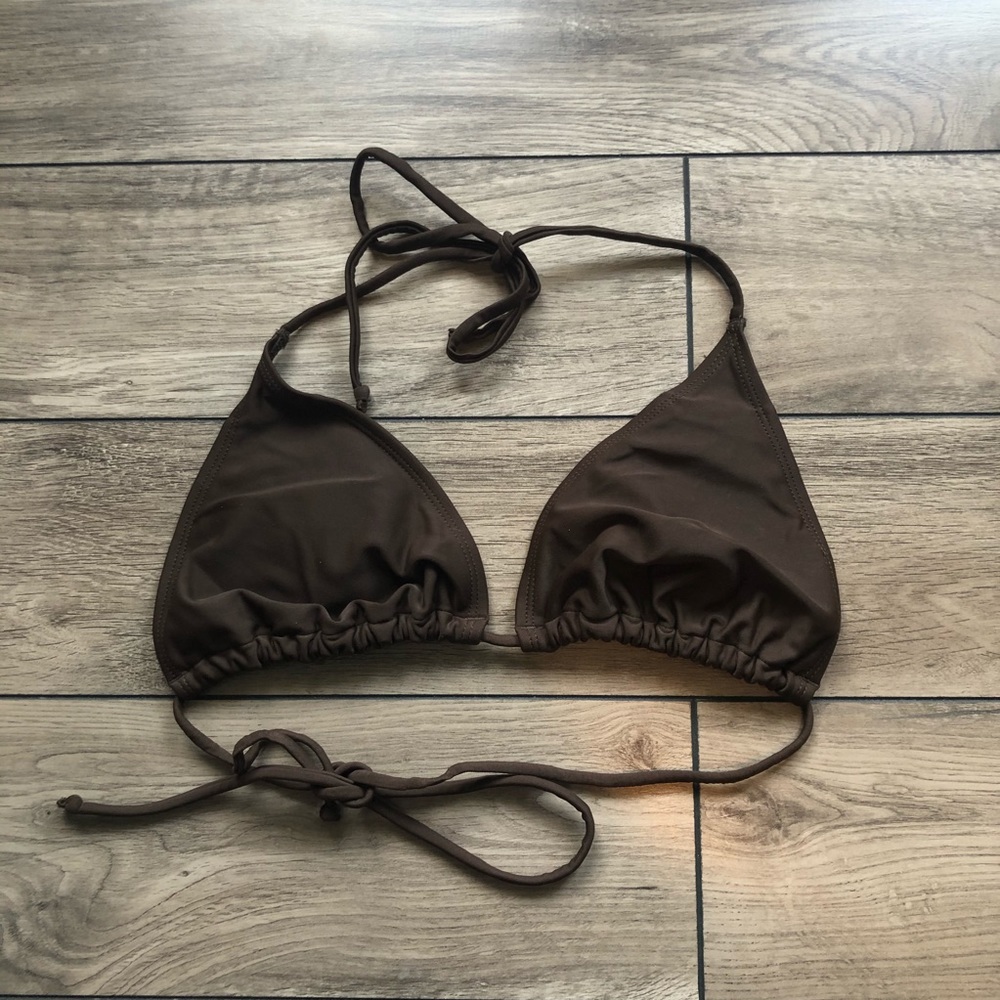Old Navy Brown Triangle Bikini Top